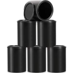 1-Qt. Black Paint Bucket, Plastic Paint Cans (6-Pack)