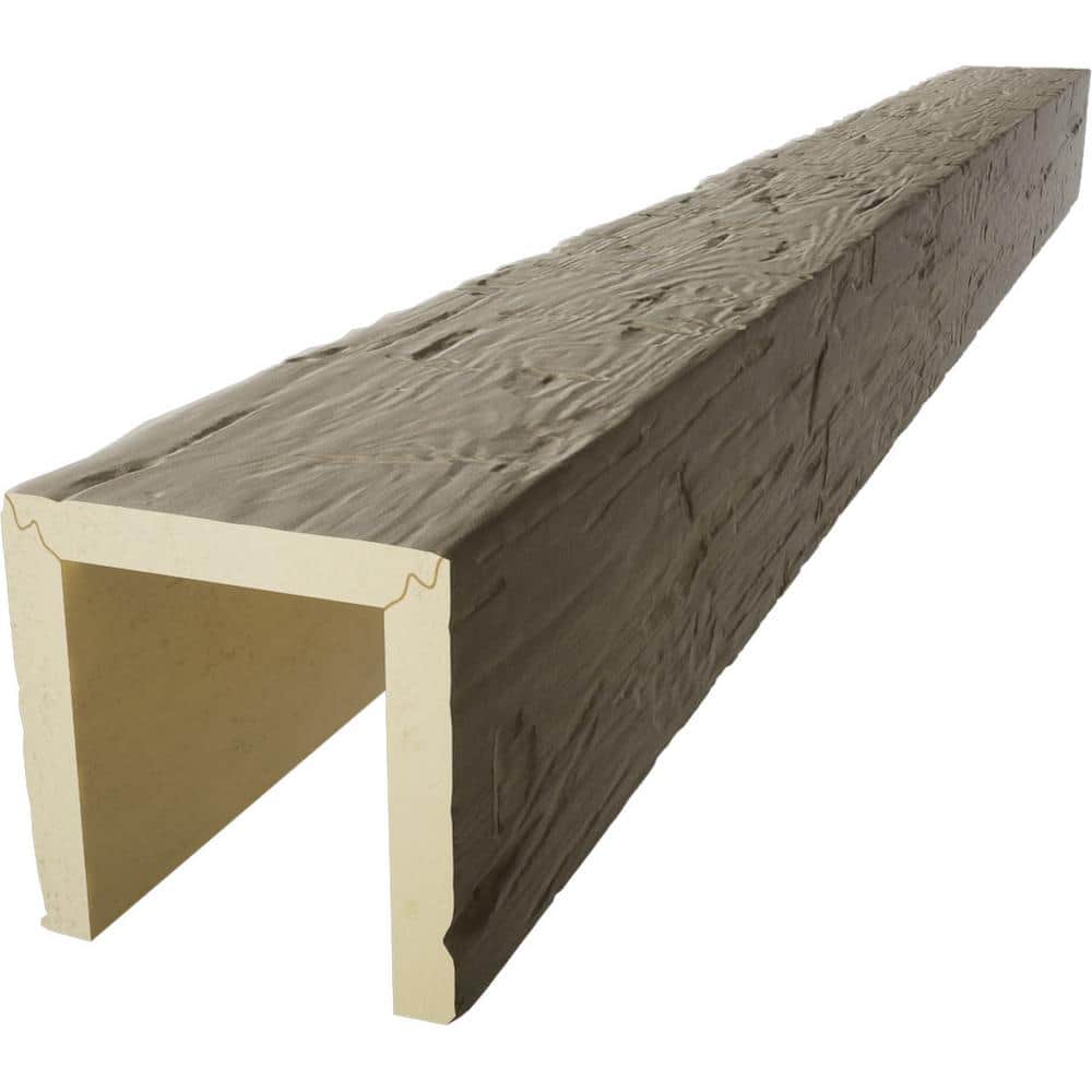 Champagne Mist Hand Hewn Faux Wood Ceiling Beam, 8' Length