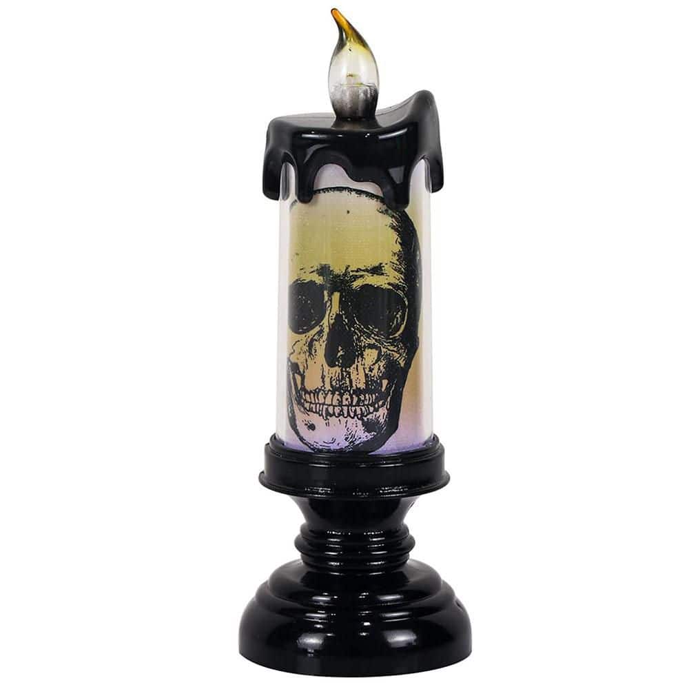 Halloween Flameless LED Black Candle Lamp Battery Operated, with Remote ...