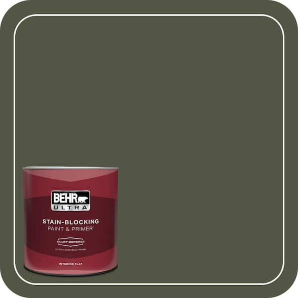 BEHR ULTRA 1 qt. #ECC-37-3 Freshwater Marsh Extra Durable Flat Interior Paint & Primer