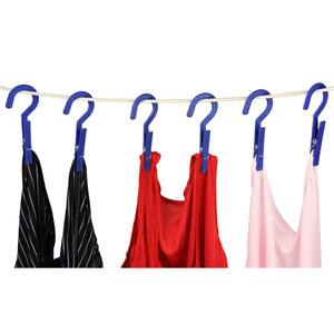 Blue Hanger and Clothespin All in 1 Dryers (Set of 6)