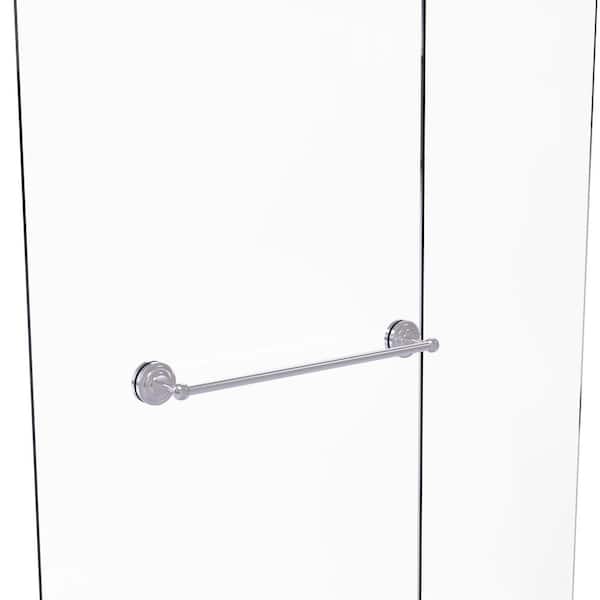 Que New 24 in. Over-the-door Shower Door Towel Bar in Satin Chrome