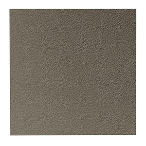 Hammered Pattern 19.69 in. x 19.69 in. Lunar Dust Rubber Tile