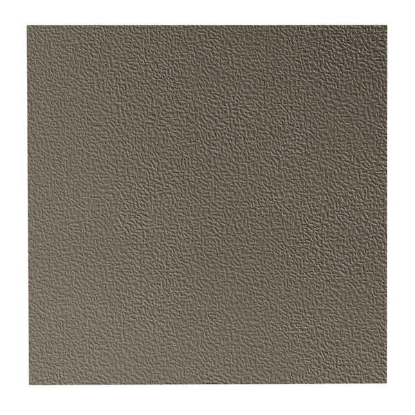 ROPPE Hammered Pattern 19.69 in. x 19.69 in. Lunar Dust Rubber Tile