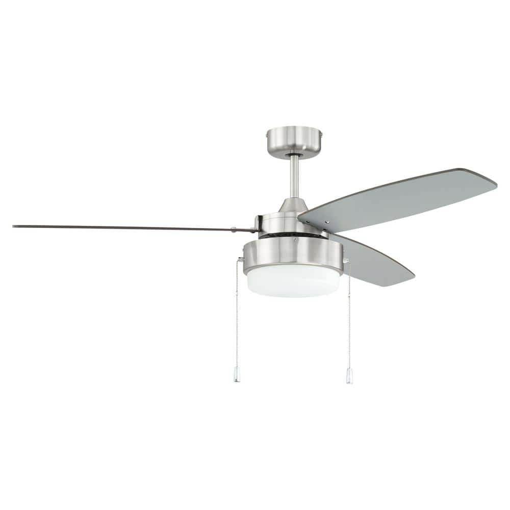 Intrepid 52'' Brushed Nickel Ceiling Fan with LED Light Kit