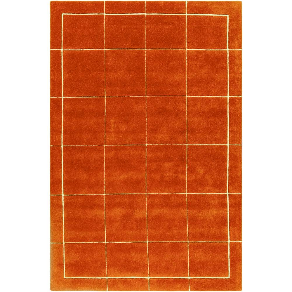 Mallory Rust and Light Brown Hand Tufted Wool Area Rug