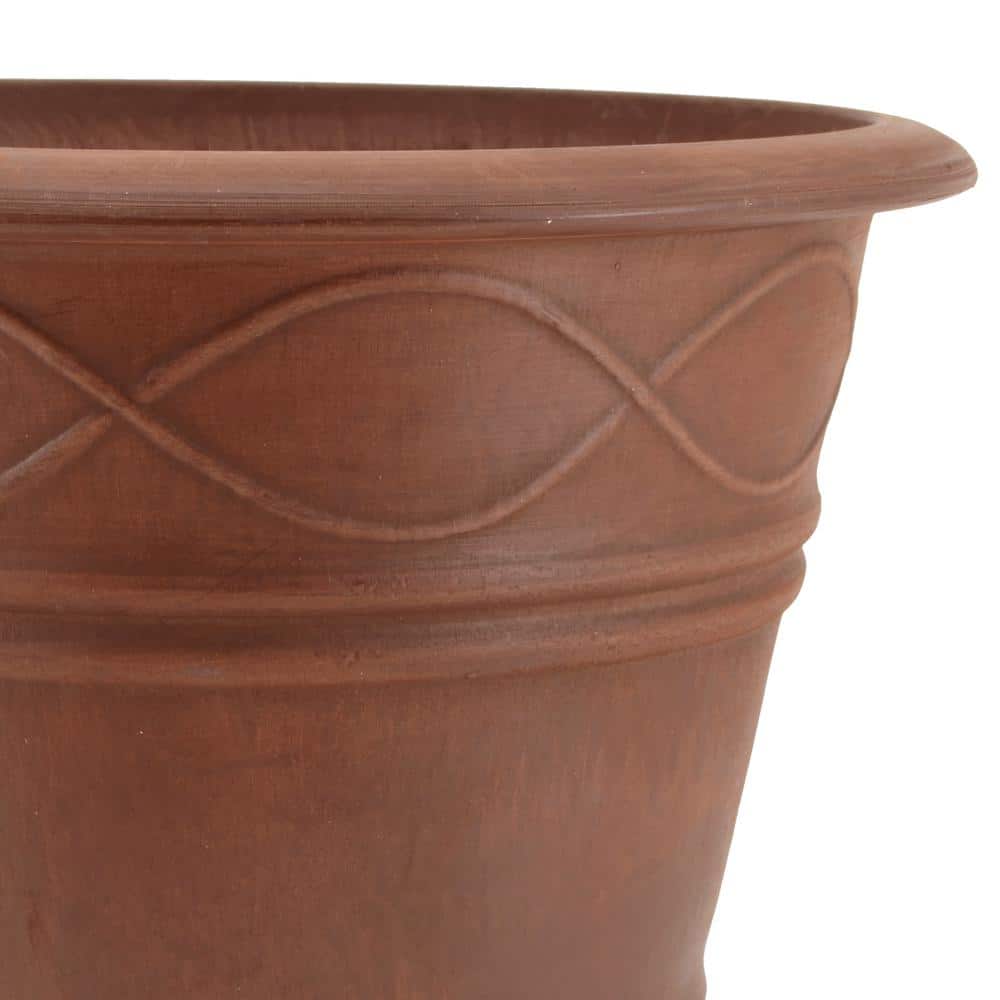 Large Terra Cotta Composite Round Outdoor Planter