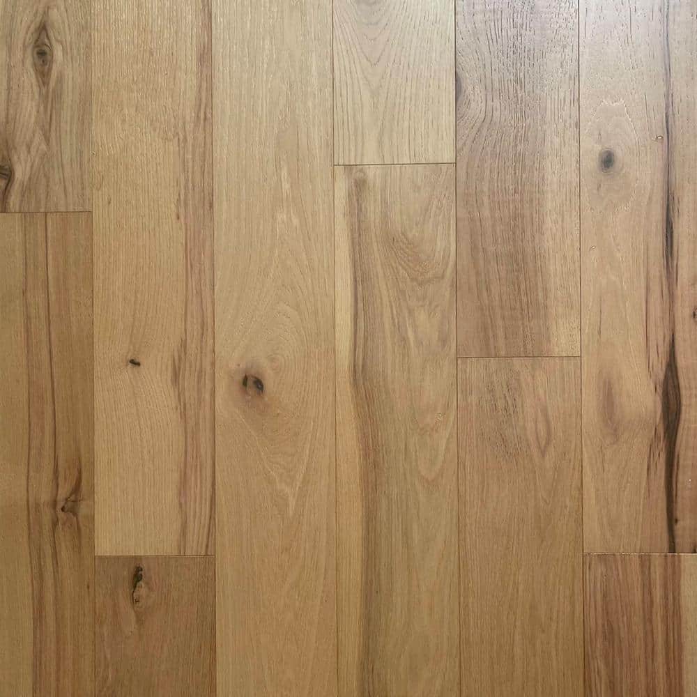 Natural Hickory 7/16 in. T x 5 in. W Wire Brushed Engineered Hardwood Floor