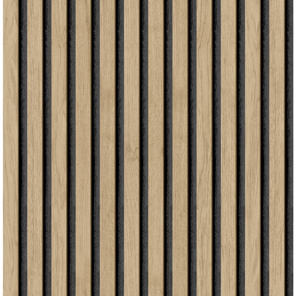 Faux Wood Slat Natural Peel and Stick Wallpaper price history on PriceWatchPro