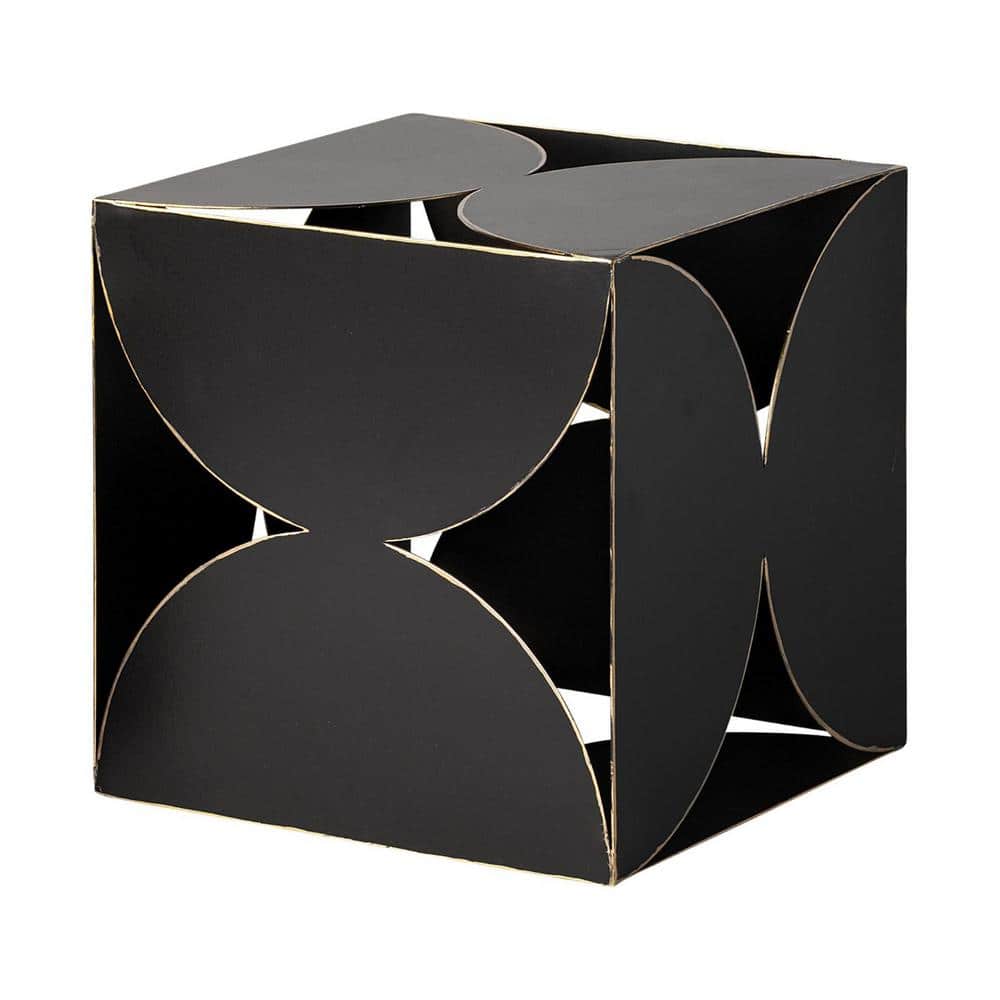 8 in. Black Contemporary Black Metal Geo Cube Sculpture price history on PriceWatchPro