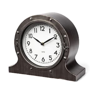 Metal Porthole Table Clock Decor