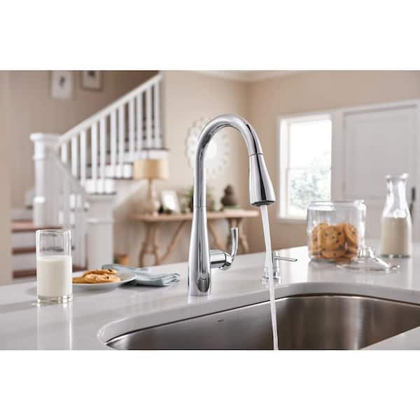 Essie Single-Handle Pull-Down Sprayer Kitchen Faucet with Reflex and Power Clean in Chrome