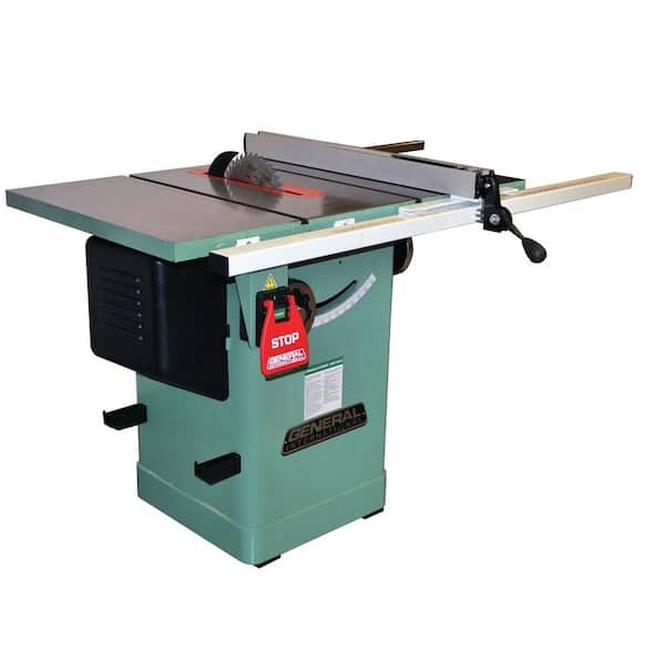 General International 230-Volt 10 in. Blade Diameter 2 HP Table Saw with Cast Iron Table