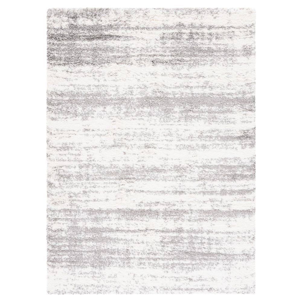 Iceland Shag 5 ft. x 8 ft. Ivory/Gray Distressed Striped Area Rug price history on PriceWatchPro