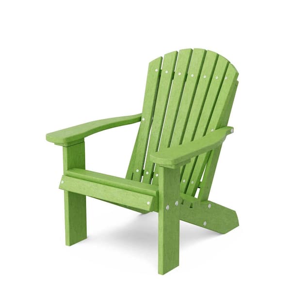 Heritage Lime Green Plastic Outdoor Child Adirondack Chair