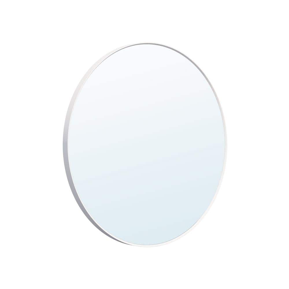 28 in. W x 28 in. H Round Aluminum Framed Wall-Mounted Bathroom Vanity Mirr