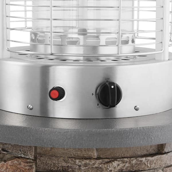 High Efficiency 60,000 Btus Gas Patio Heater With Wheels Commercial And  Residential Outdoor Heat - Stainless Steel