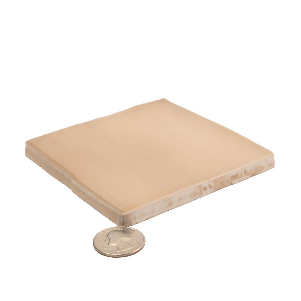 Silken Beige Glossy Ceramic Square Wall and Floor Tile