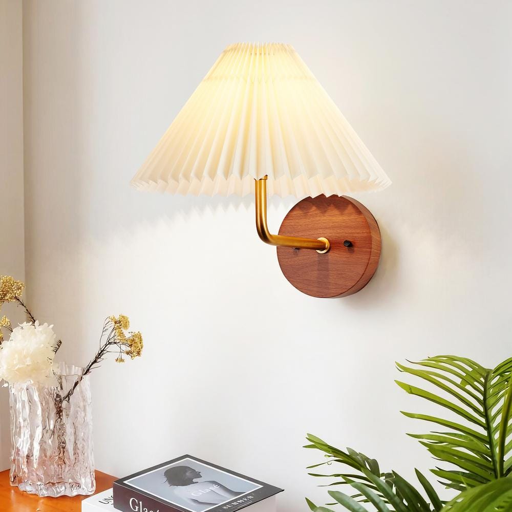 Mayville 12 in. Classic 1-Light Dimmable Wall Sconce with White Parchment Paper Shade price history on PriceWatchPro
