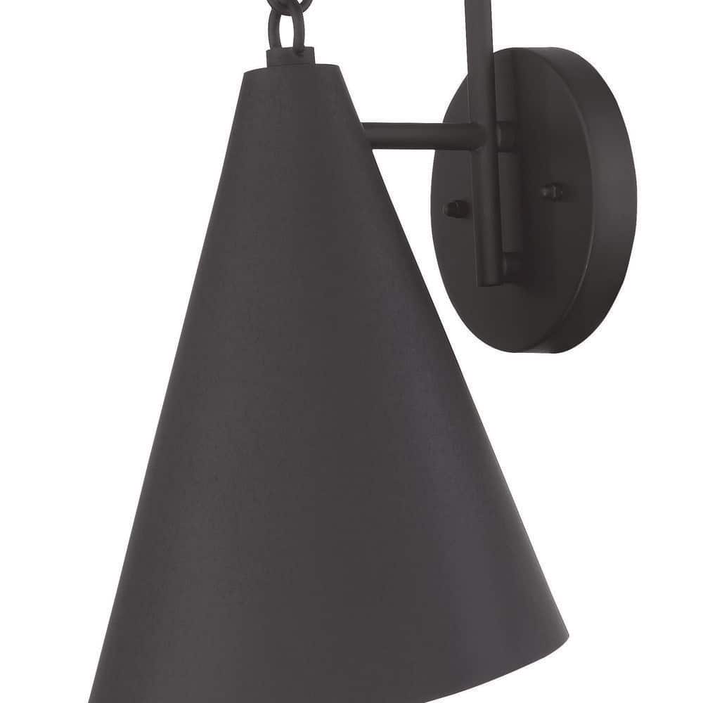 Sand Coal Black Dimmable Outdoor Wall Sconce