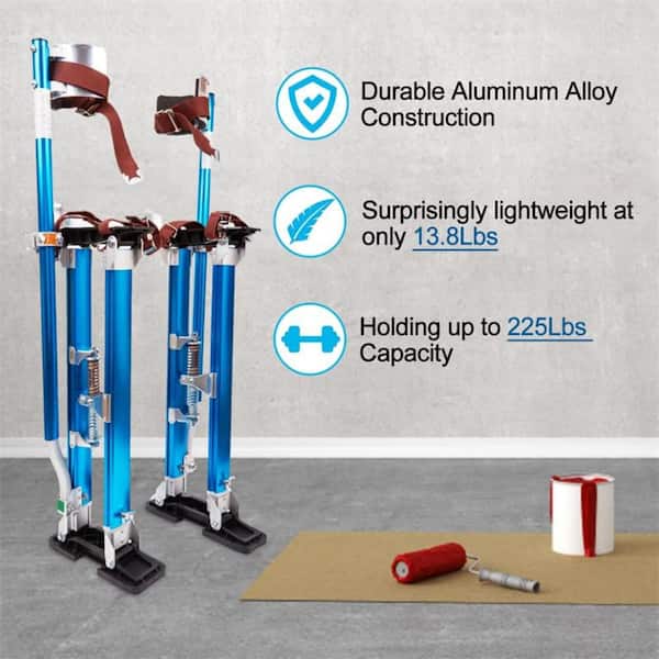 IN WHICH BAY Drywall Stilts Walking Taping Professional Aluminum Tool Stilt 24"-40" For Sheetrock Painting Or Cleaning(Blue - View #7