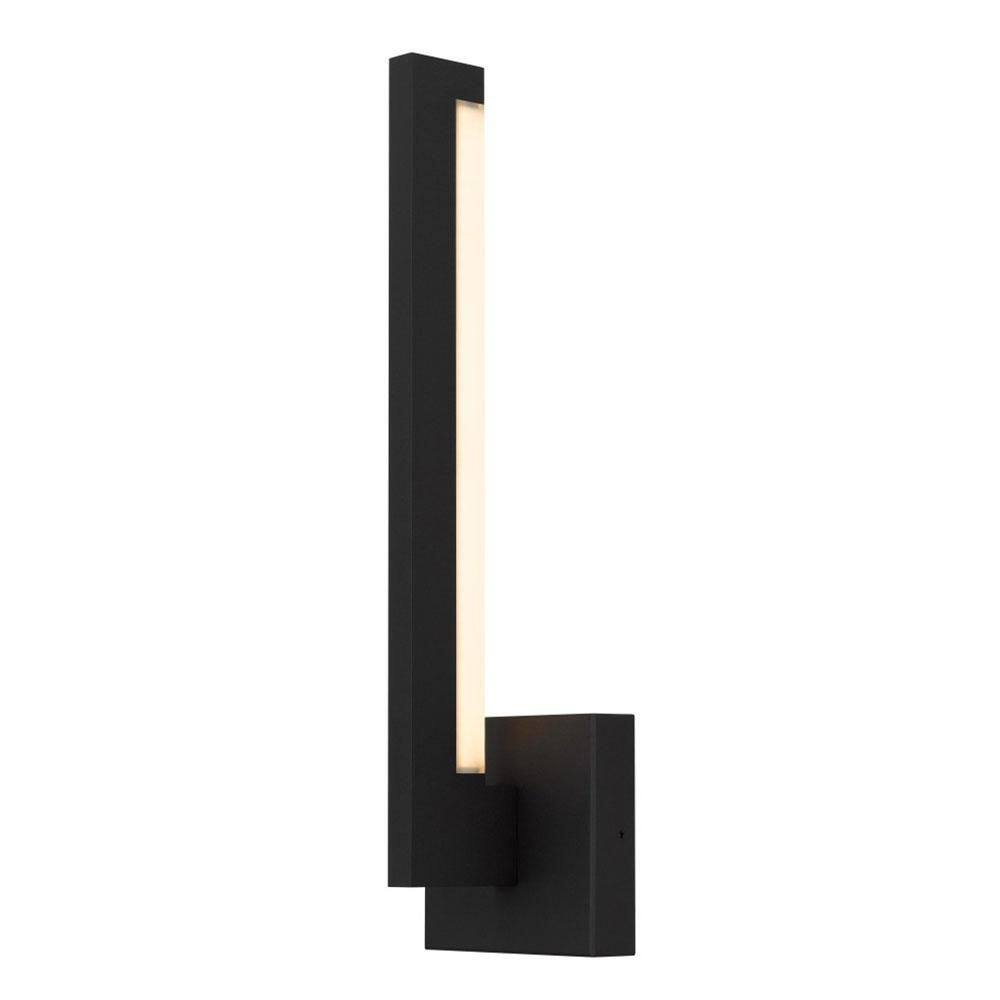 18 in. Black LED Wall Sconce 1 Light 13W 3 Color Dimmable with Frosted Acrylic Diffuser for Hallway Stairway Entryway price history on PriceWatchPro