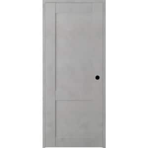 Vona 07 R 28 in. x 80 in. Left-Hand Solid Core Light Urban Prefinished Textured Wood Single Prehung Interior Door