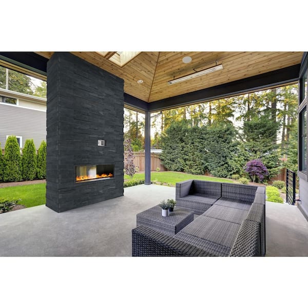 XL Premium Black Ledger Panel 9 in. x 24 in. Splitface Slate Wall Tile (36 cases/162 sq. ft. /pallet)