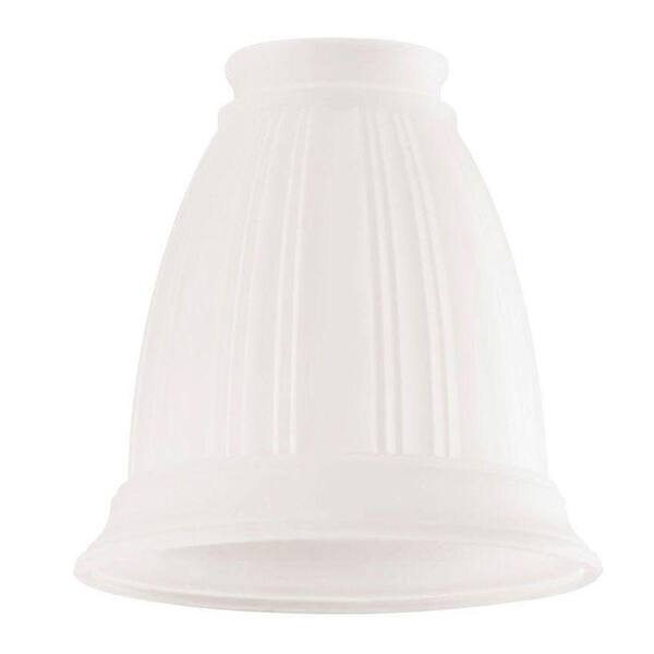 Westinghouse 5 in. Frosted Pleated Bell Shade with 2-1/4 in. Fitter and 4-1/4 in. Width