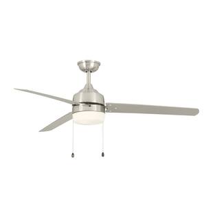 Carrington II 60 in. LED Indoor/Outdoor Brushed Nickel Ceiling Fan with Light