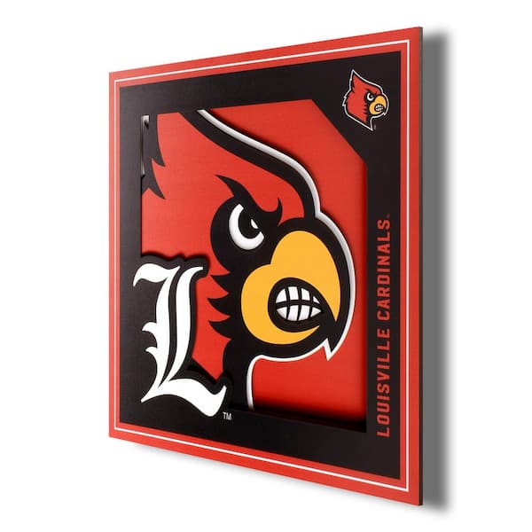 YouTheFan NCAA Louisville Cardinals 3D Logo Series Wall Art