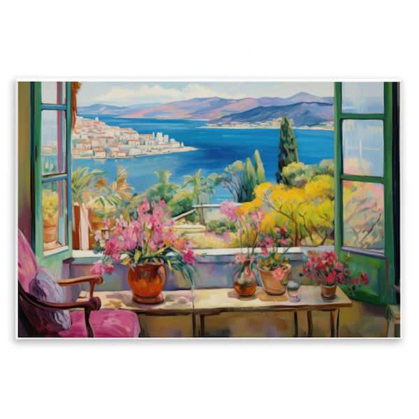 Stupell Industries Seaside Window View by LSR Design Studio Unframed Nature Graphic Art Print 13 in. x 19 in.