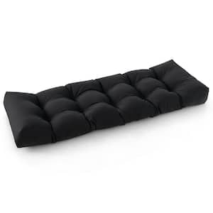 52 x 19 Outdoor Bench Cushion with Soft PP Cotton in Black
