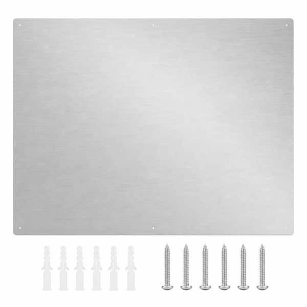 30 in. x 24 in. Stainless Steel Backsplash for Range Hood, Splatter Guard with 6 Pre Drilled Holes for Stovetop