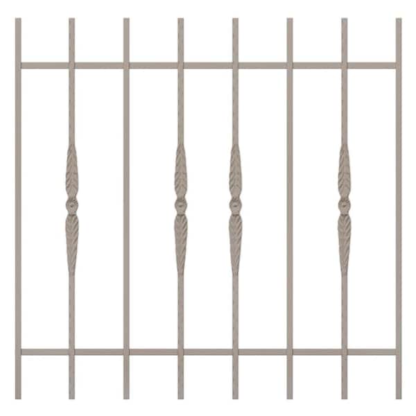 Unique Home Designs Cottage Rose 42 in.x 42 in. Tan 8-Bar Window Guard-DISCONTINUED