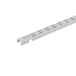 48 in. L - White Shelf Tracks Regular Duty Vertical Rail