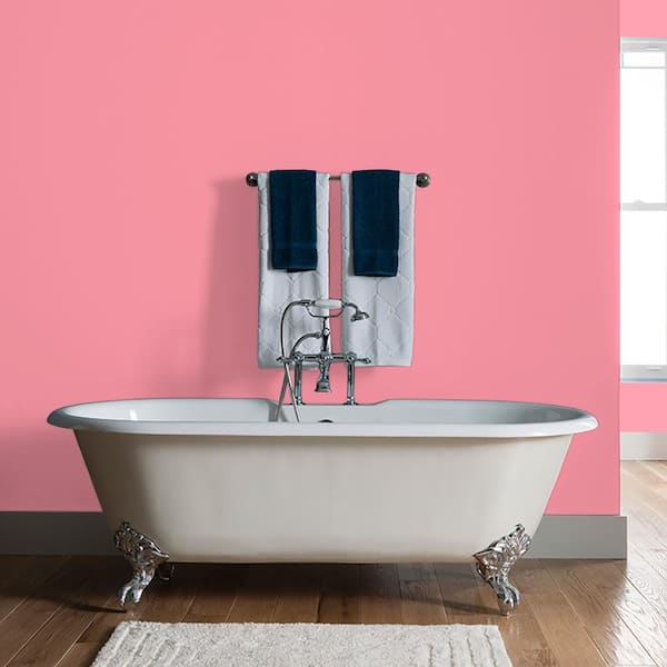 BEHR PREMIUM PLUS 1 gal. #120C-2 Pink Punch Flat Low Odor Interior Paint &  Primer 140001 - The Home Depot