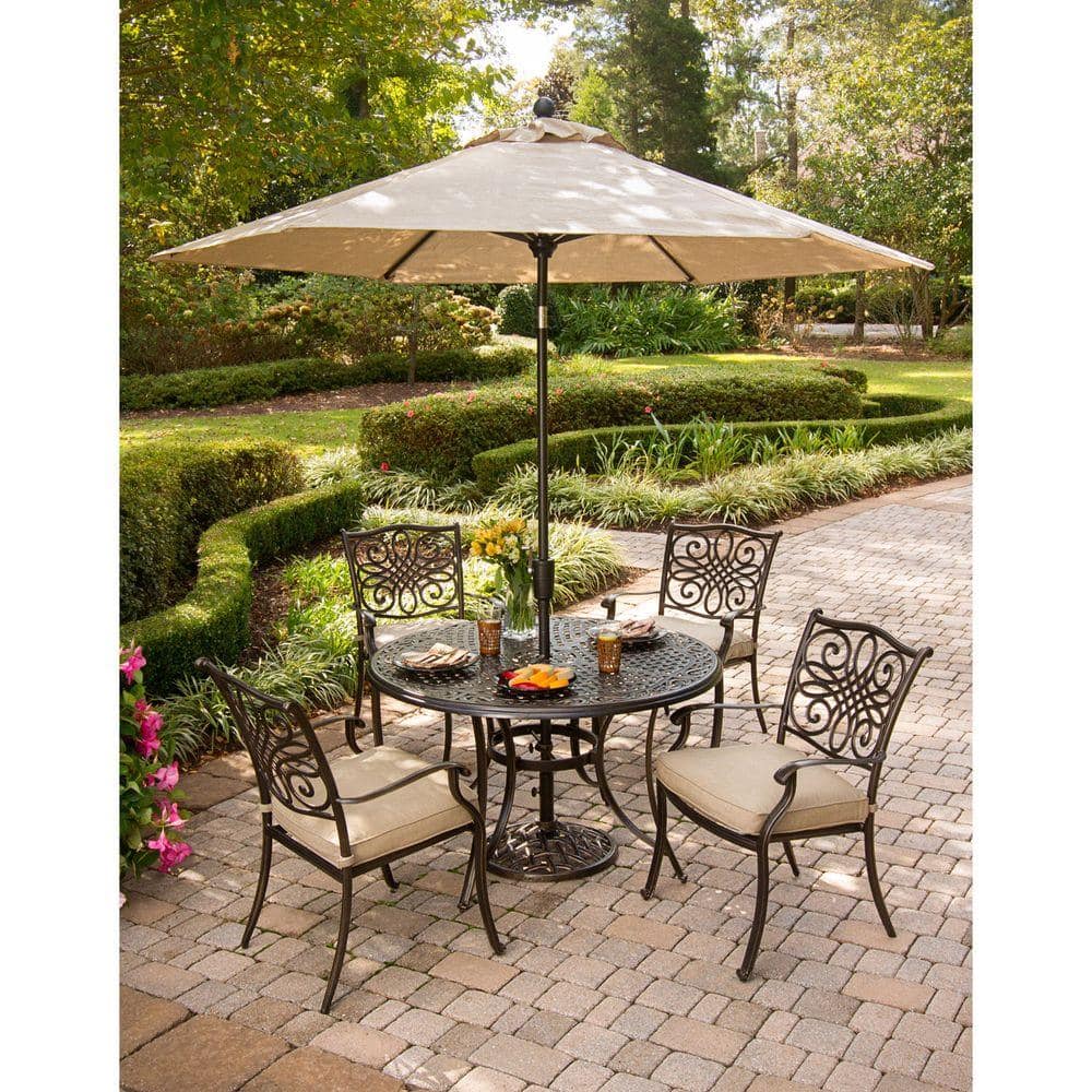 Cambridge Bronze Woven Iron Outdoor Umbrella Base
