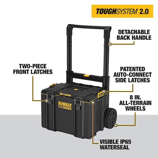 DEWALT - TOUGHSYSTEM 2.0 24 in. Mobile Tool Box, 22 in. Large Tool Box and 10-Compartment Deep Small Parts Organizer