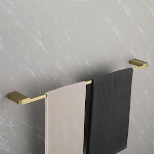 4-Piece Stainless Steel Bathroom Towel Rack in Brushed Gold