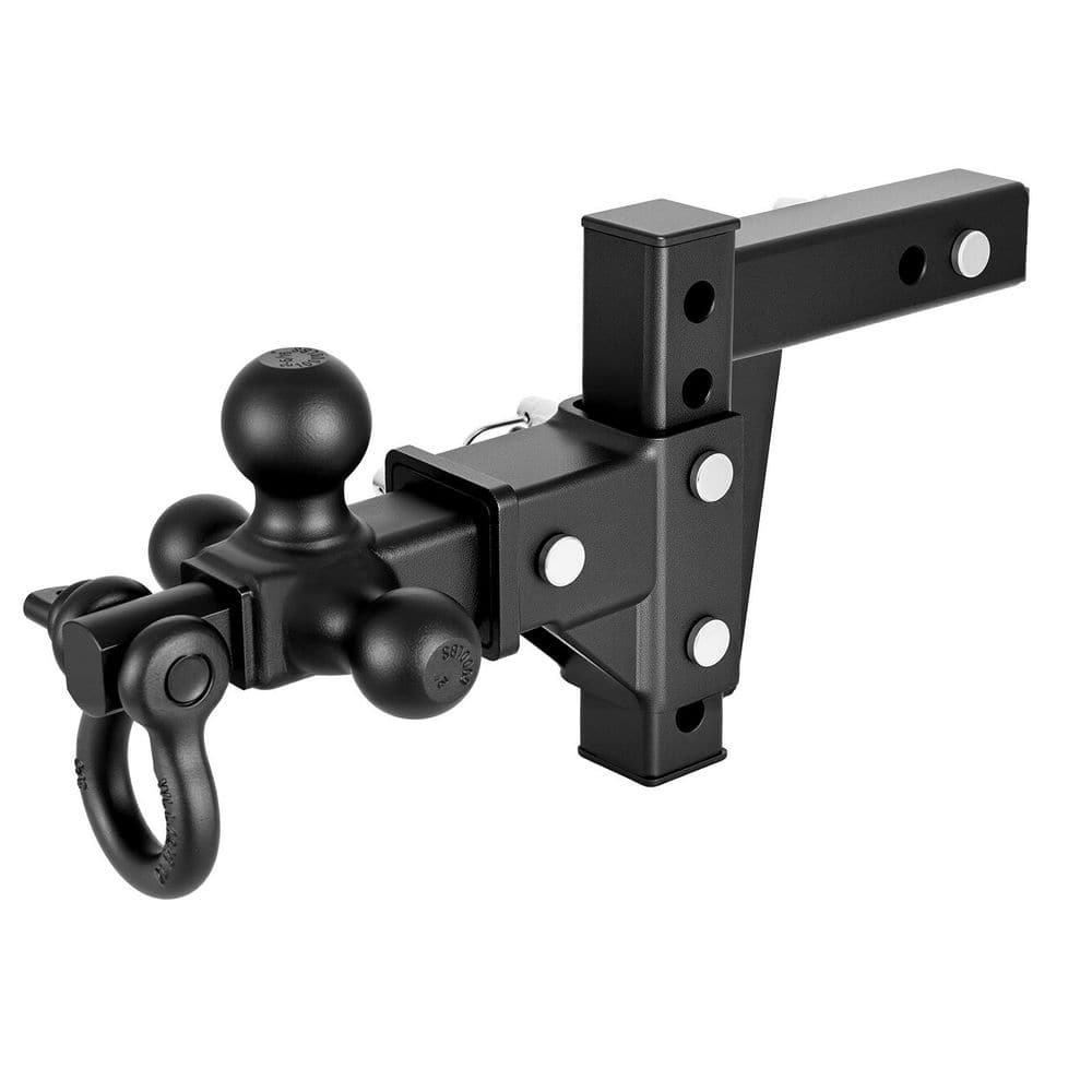 Adjustable Tri Ball Hitch with D-Ring Shackle, 2 in. Receiver, 10,000 lbs. GTW Capacity, 6 in. Drop, for Trucks and RVs price history on PriceWatchPro
