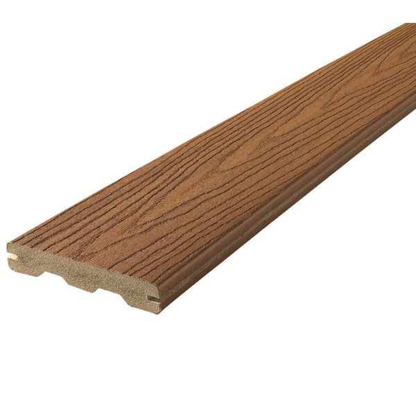 Fiberon Good Life Escapes 1 in. x 5-1/4 in. x 12 ft. Tuscan Villa Grooved Edge Capped Composite Decking Board