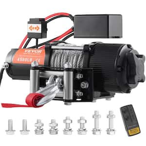 Electric Winch 4500 lbs. Load Capacity Vehicles Winch with 39 ft. Steel Cable and Wireless Handheld Remote