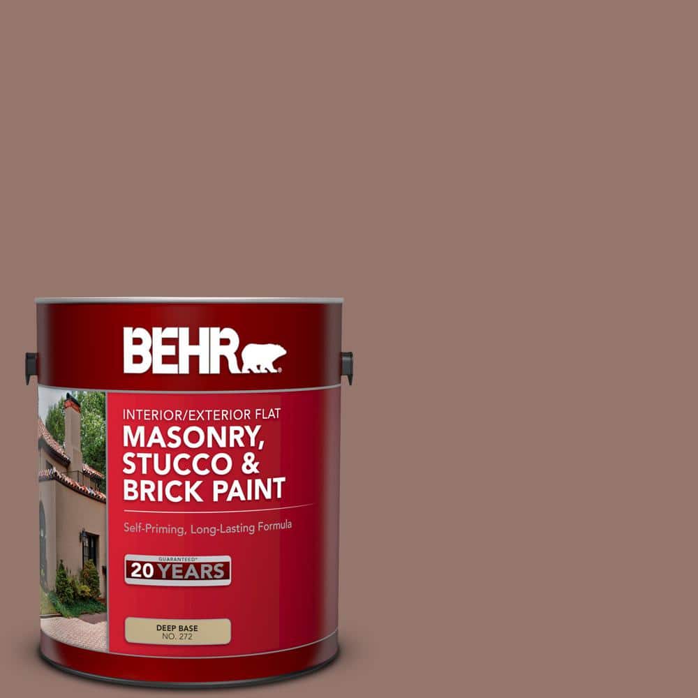1 gal. #N160-5 Chocolate Delight Flat Interior/Exterior Masonry, Stucco and