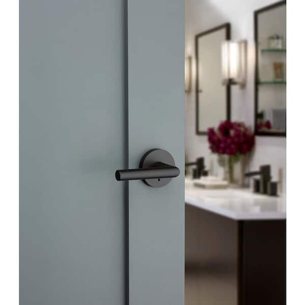 Milan Matte Black Privacy Bed/Bath Door Handle