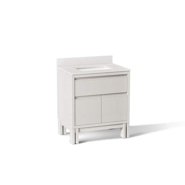 Solive 31 In. Gossamer White Bath Vanity with Quartz Top