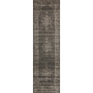Colosseo Light Brown 2 ft. x 8 ft. Traditional Oriental Medallion Area Rug