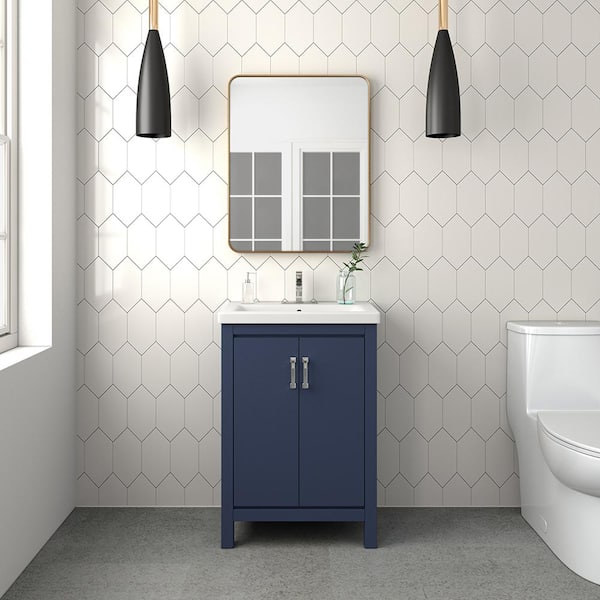 Homfa Wall Mirror with Shelf, Hanging Vanity Mirror for Bathroom