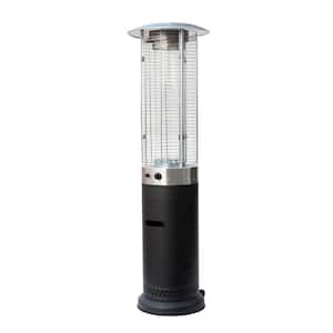 46,000 BTU Rapid Induction Patio Heater with Large Flame Glass Tube in Denali Black