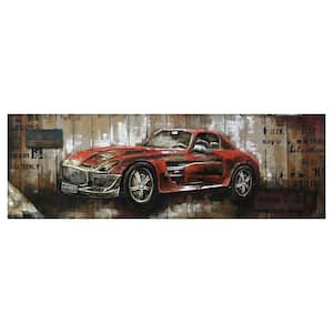 "Red Vintage Car II" by Unknown Artist Wood Wall Art
